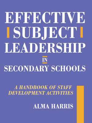 cover image of Effective Subject Leadership in Secondary Schools